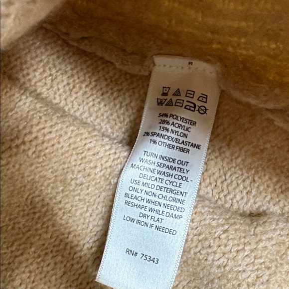 Cupcake and Cashmere Tan Heart Sweater Size XL - Picture 4 of 5